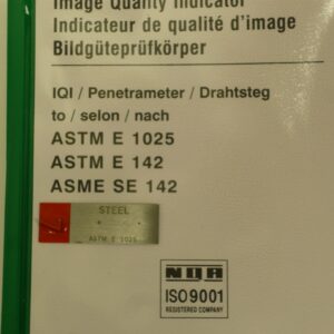 ASME / ASTM E-1025 IQI  A TROU Fe