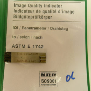 Indicateur de Qualité d'image  ASTM E-1742